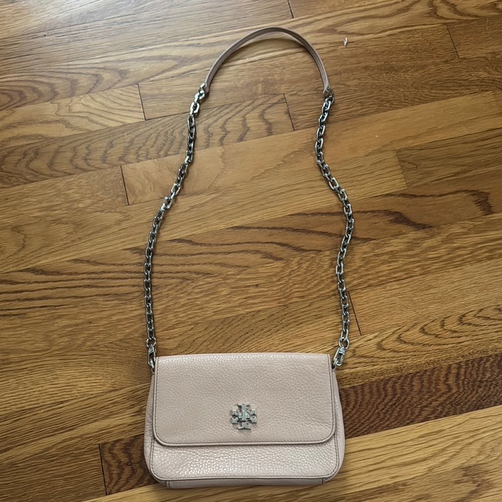 Tory Burch Beige Leather Crossbody Bag
